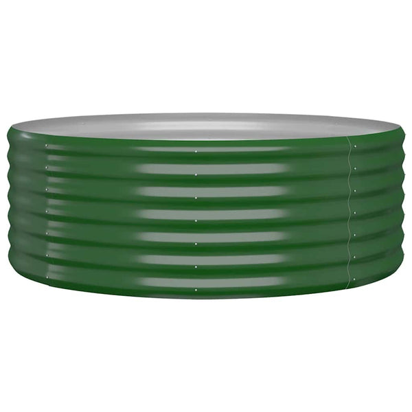 vidaXL Raised Garden Bed Galvanized Steel 100x100x36 cm Green
