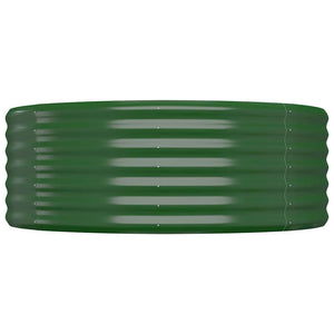 vidaXL Raised Garden Bed Galvanized Steel 100x100x36 cm Green