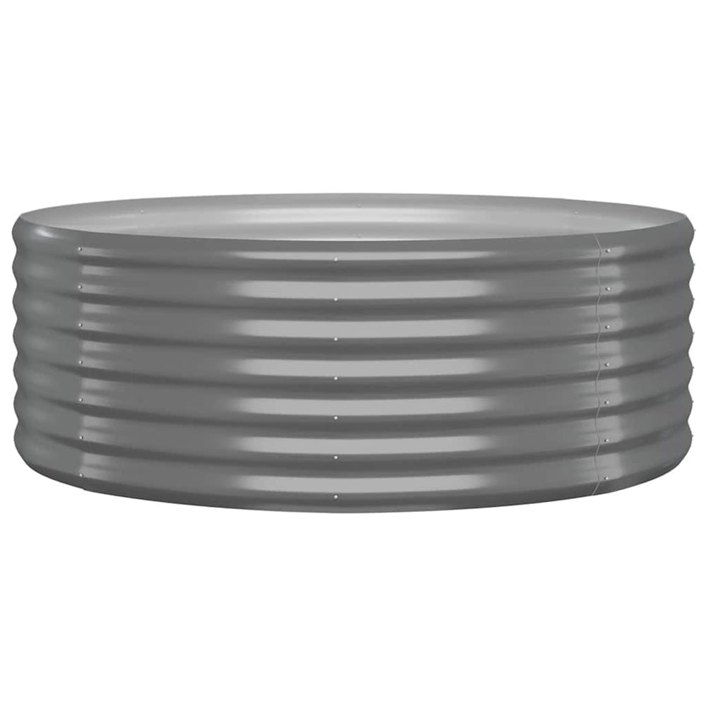 vidaXL Raised Garden Bed Galvanized Steel 100x100x36 cm Grey