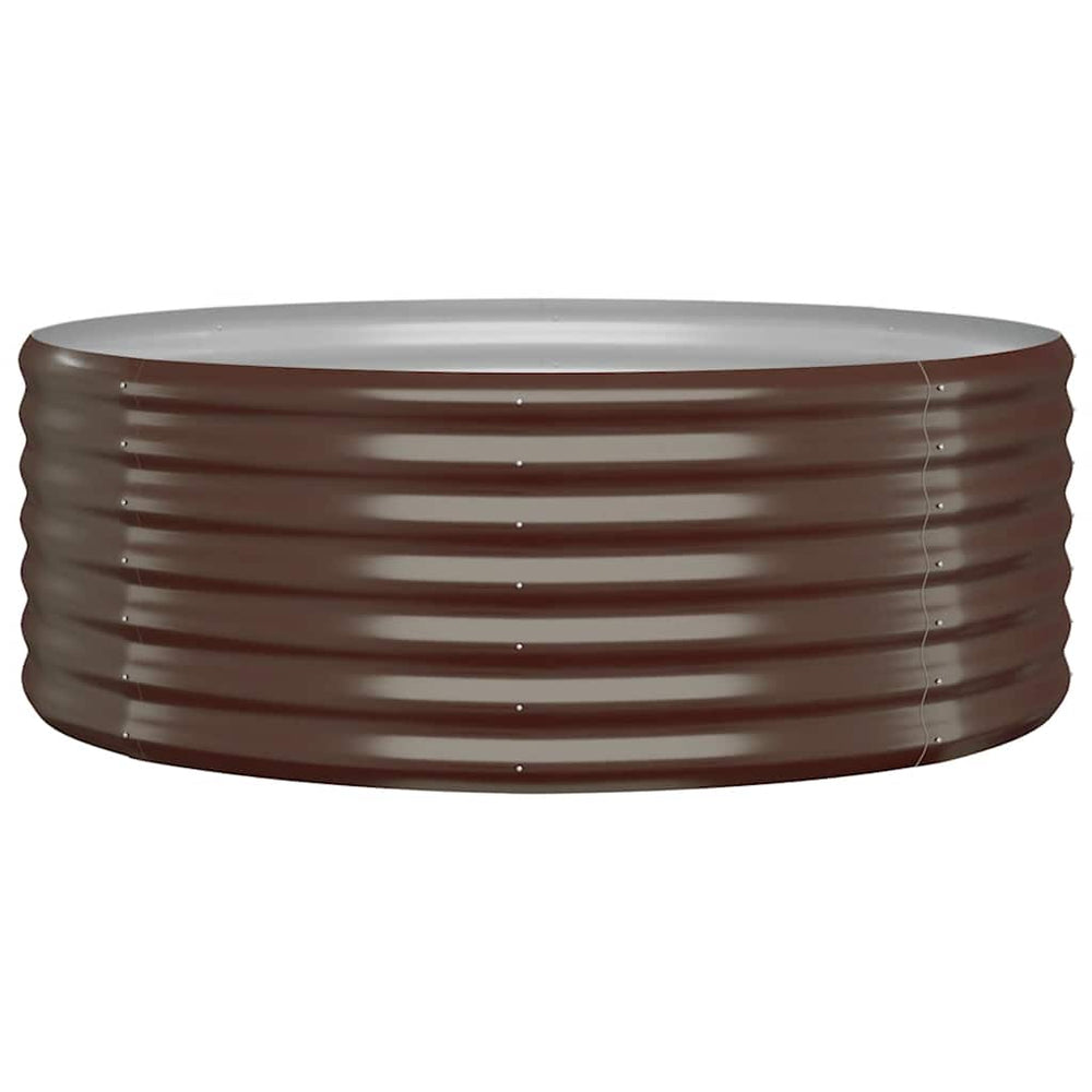 vidaXL Raised Garden Bed Galvanized Steel 100x100x36 cm Brown