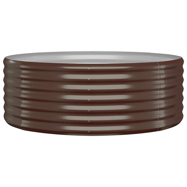 vidaXL Raised Garden Bed Galvanized Steel 100x100x36 cm Brown