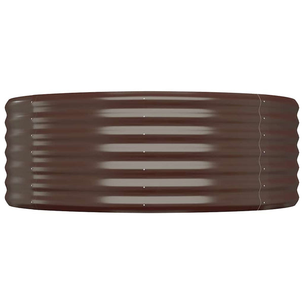 vidaXL Raised Garden Bed Galvanized Steel 100x100x36 cm Brown