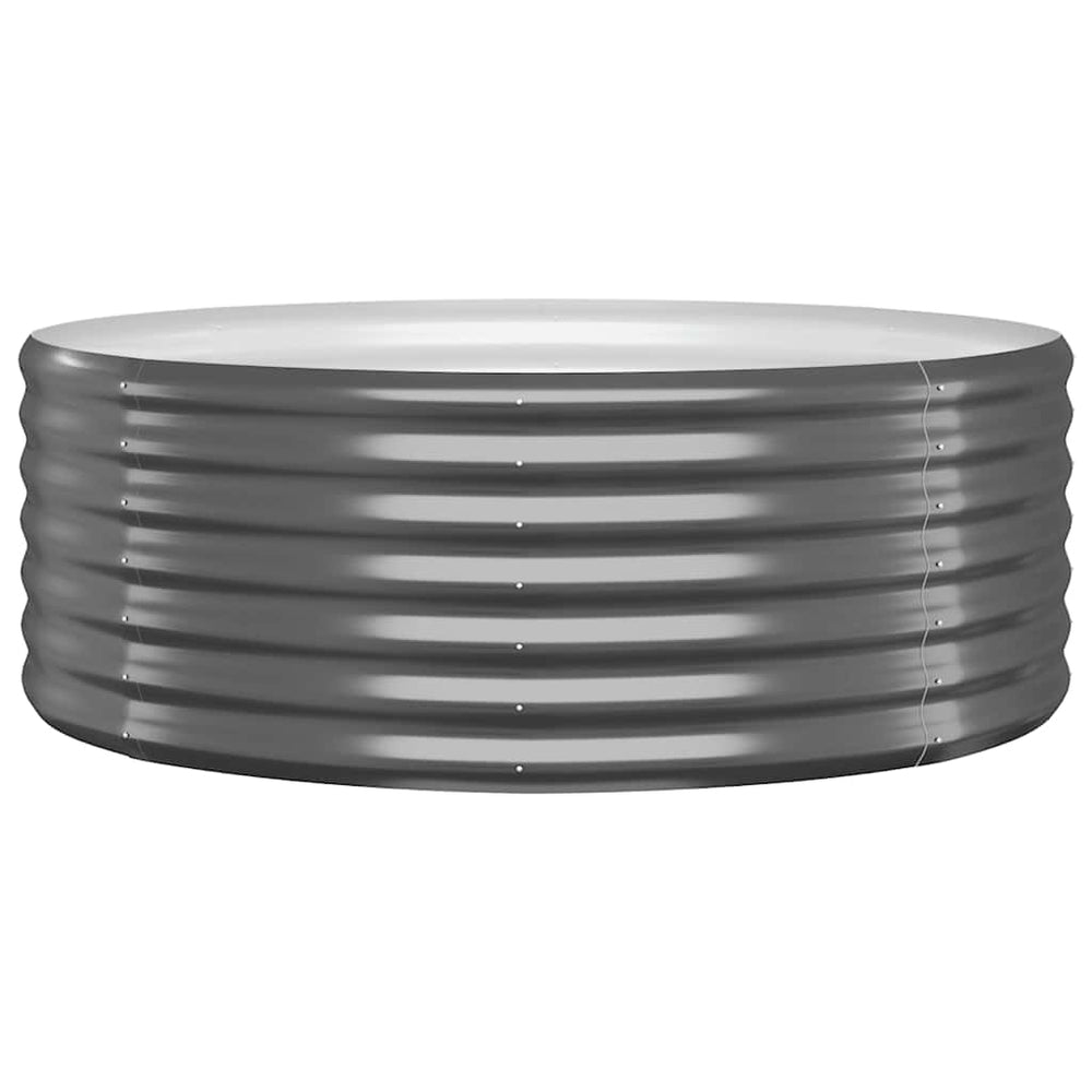 vidaXL Raised Garden Bed Galvanized Steel 100x100x36 cm Anthracite