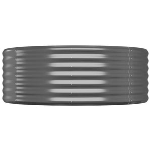 vidaXL Raised Garden Bed Galvanized Steel 100x100x36 cm Anthracite