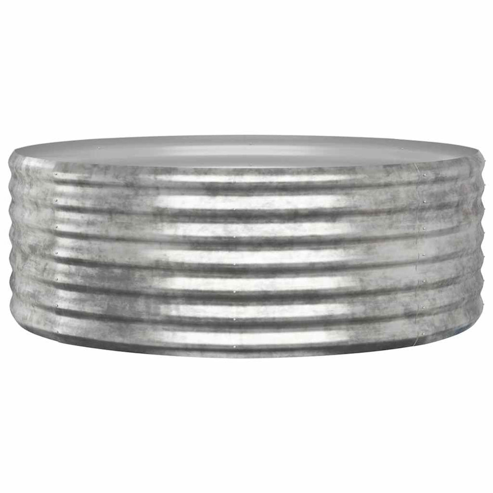 vidaXL Raised Garden Bed Galvanized Steel 100x100x36 cm Silver