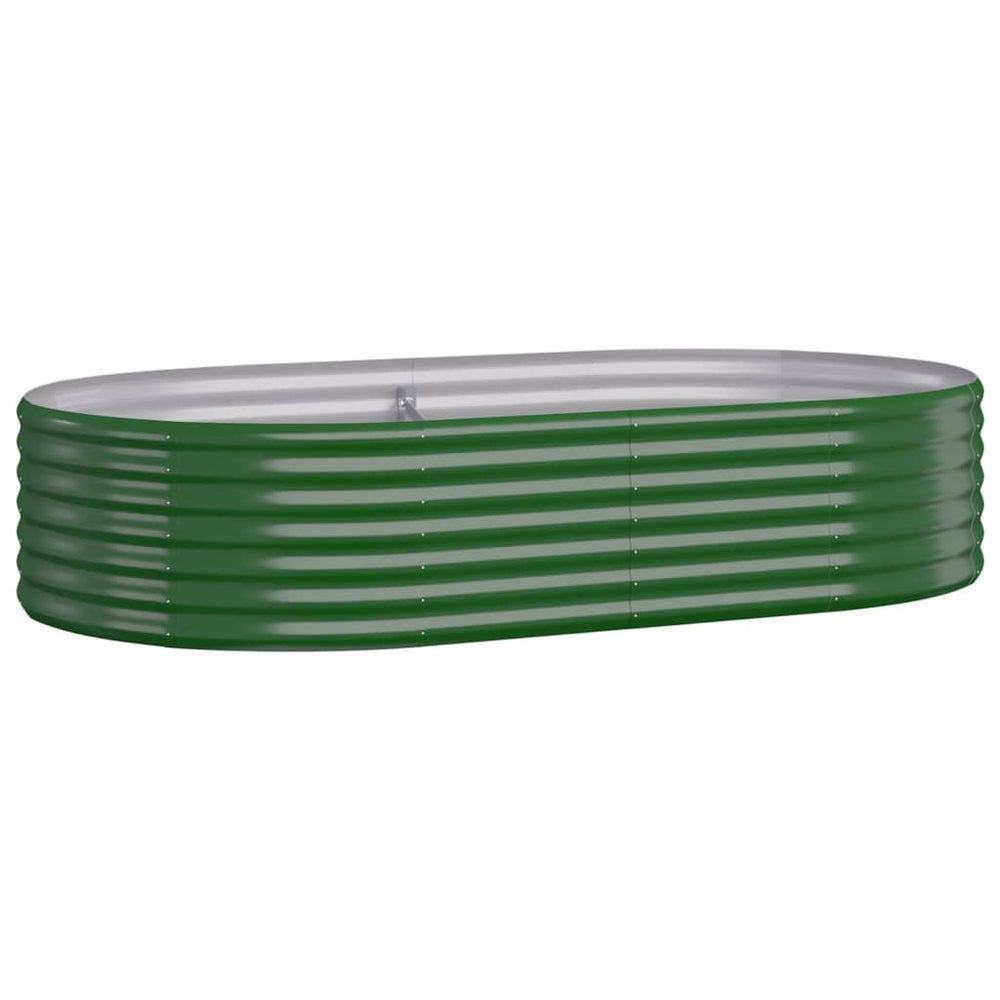 vidaXL Raised Garden Bed Galvanized Steel 175x100x36 cm Green