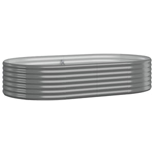 vidaXL Raised Garden Bed Galvanized Steel 175x100x36 cm Grey