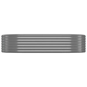 vidaXL Raised Garden Bed Galvanized Steel 175x100x36 cm Grey