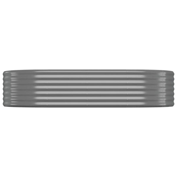 vidaXL Raised Garden Bed Galvanized Steel 175x100x36 cm Grey