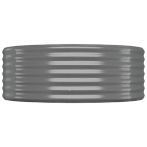 vidaXL Raised Garden Bed Galvanized Steel 175x100x36 cm Grey