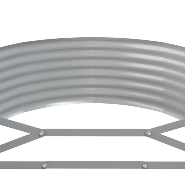 vidaXL Raised Garden Bed Galvanized Steel 175x100x36 cm Grey