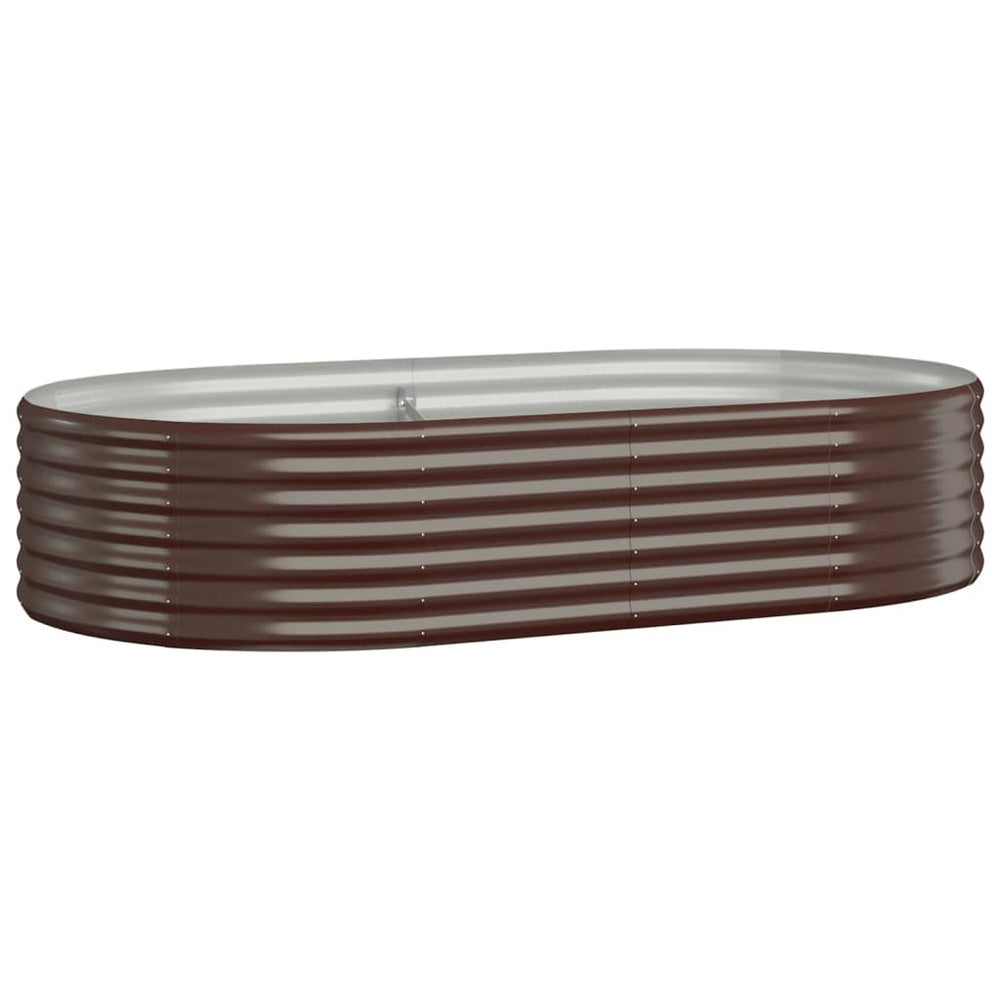 vidaXL Raised Garden Bed Galvanized Steel 175x100x36 cm Brown