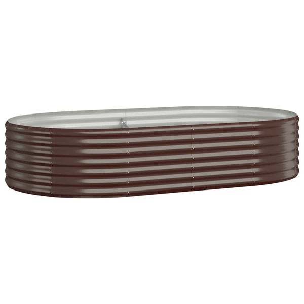 vidaXL Raised Garden Bed Galvanized Steel 175x100x36 cm Brown