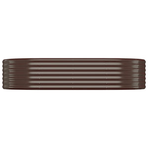 vidaXL Raised Garden Bed Galvanized Steel 175x100x36 cm Brown