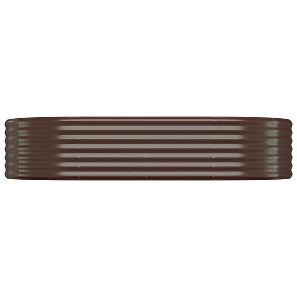 vidaXL Raised Garden Bed Galvanized Steel 175x100x36 cm Brown