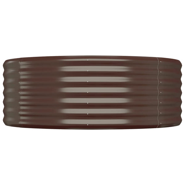 vidaXL Raised Garden Bed Galvanized Steel 175x100x36 cm Brown