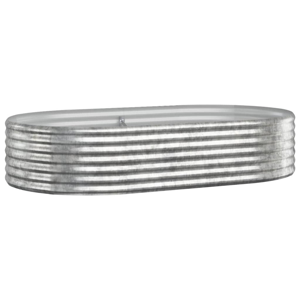 vidaXL Raised Garden Bed Galvanized Steel 175x100x36 cm Silver