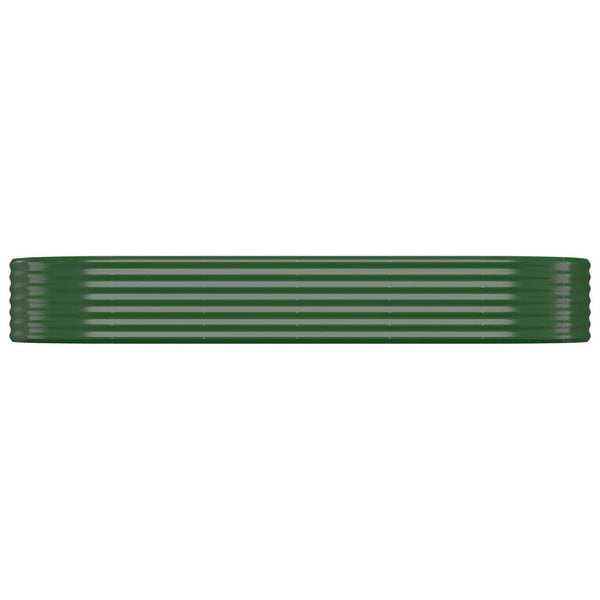 vidaXL Raised Garden Bed Galvanized Steel 249x100x36 cm Green