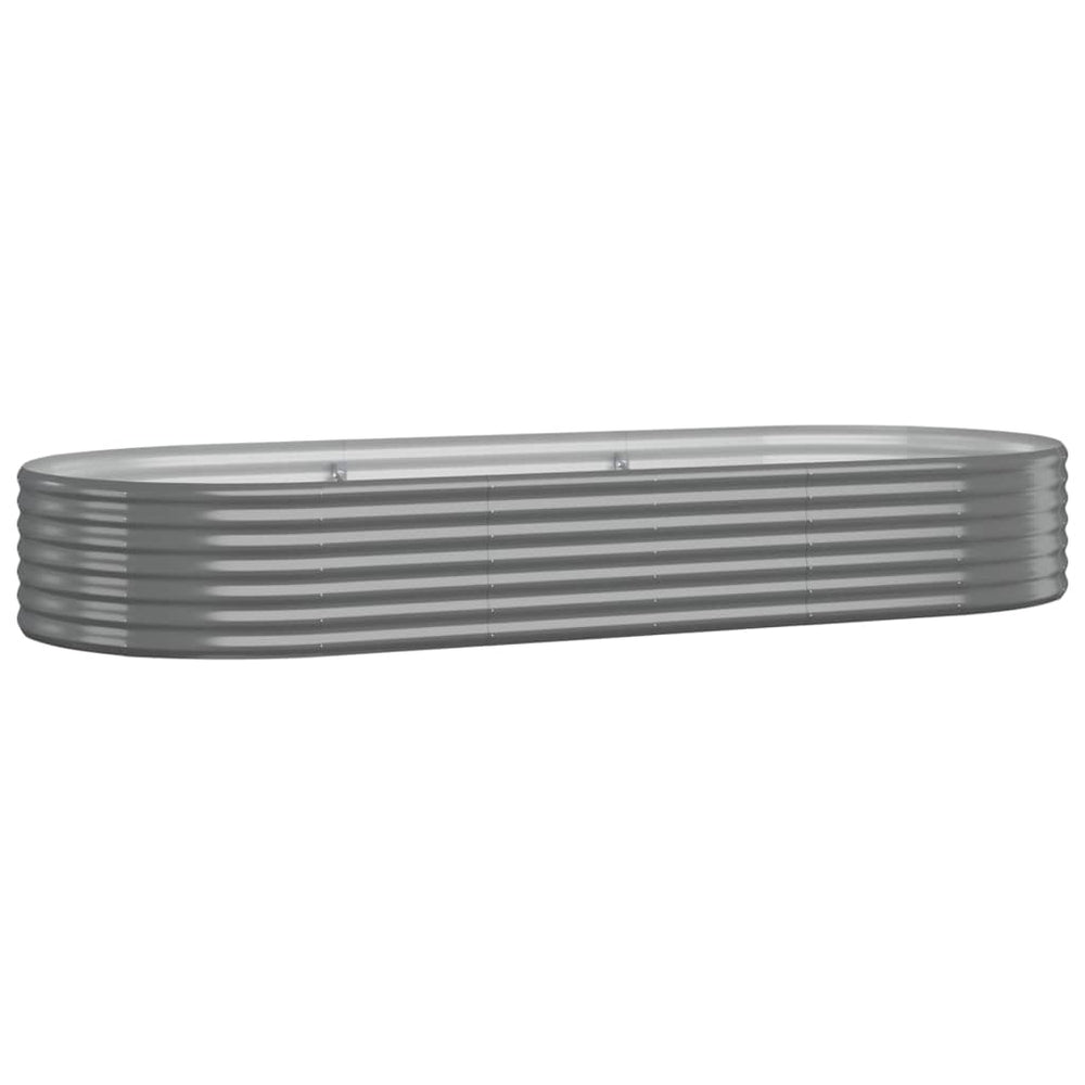 vidaXL Raised Garden Bed Galvanized Steel 249x100x36 cm Gray