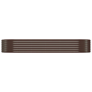 vidaXL Raised Garden Bed Galvanized Steel 249x100x36 cm Brown