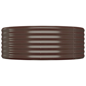 vidaXL Raised Garden Bed Galvanized Steel 249x100x36 cm Brown
