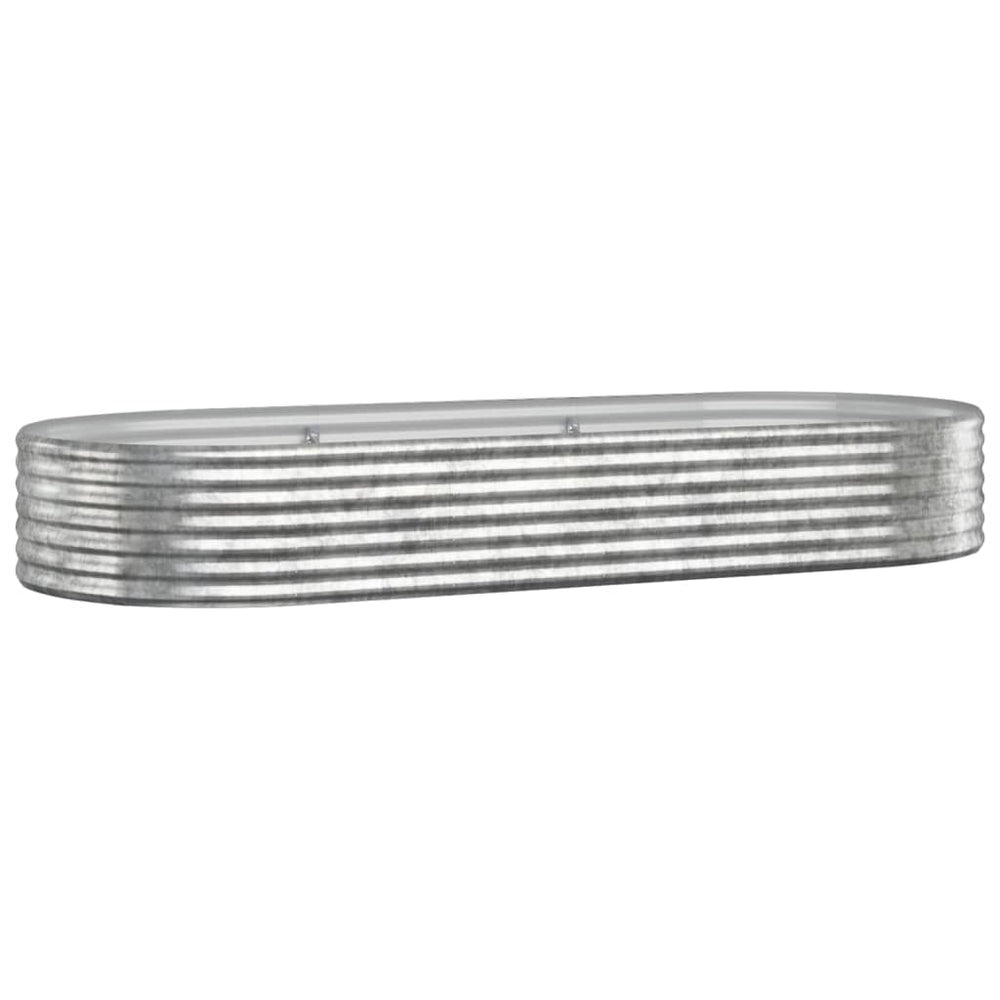 vidaXL Raised Garden Bed Galvanized Steel 249x100x36 cm Silver