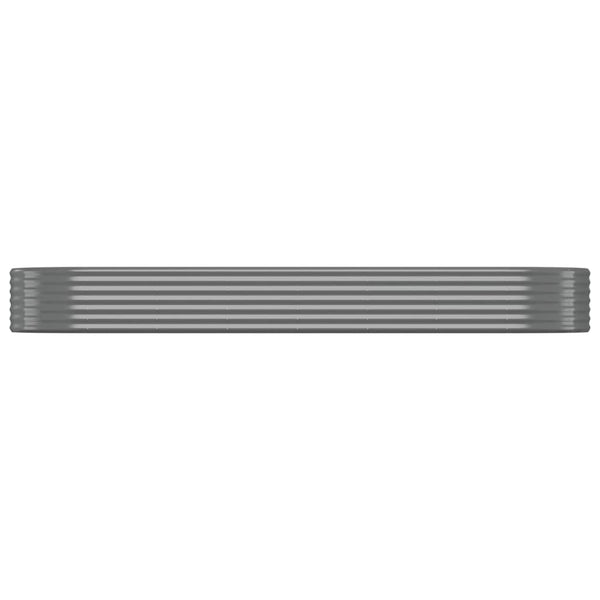 vidaXL Raised Garden Bed Galvanized Steel 322x100x36 cm Gray