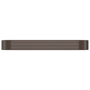 vidaXL Raised Garden Bed Galvanized Steel 322x100x36 cm Brown