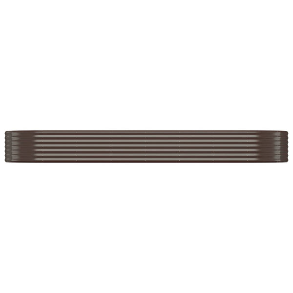 vidaXL Raised Garden Bed Galvanized Steel 322x100x36 cm Brown
