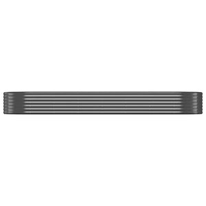 vidaXL Raised Garden Bed Galvanized Steel 322x100x36 cm Anthracite