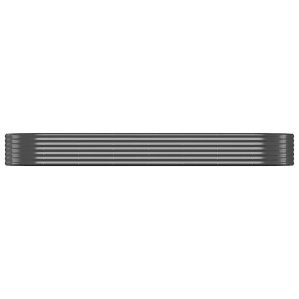 vidaXL Raised Garden Bed Galvanized Steel 322x100x36 cm Anthracite