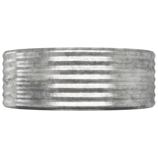 vidaXL Raised Garden Bed Galvanized Steel 322x100x36 cm Silver