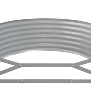 vidaXL Raised Garden Bed Galvanized Steel 322x100x36 cm Silver