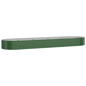 vidaXL Raised Garden Bed Galvanized Steel 396x100x36 cm Green