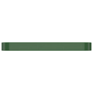 vidaXL Raised Garden Bed Galvanized Steel 396x100x36 cm Green