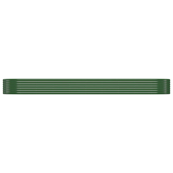 vidaXL Raised Garden Bed Galvanized Steel 396x100x36 cm Green