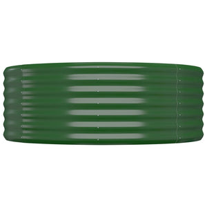 vidaXL Raised Garden Bed Galvanized Steel 396x100x36 cm Green