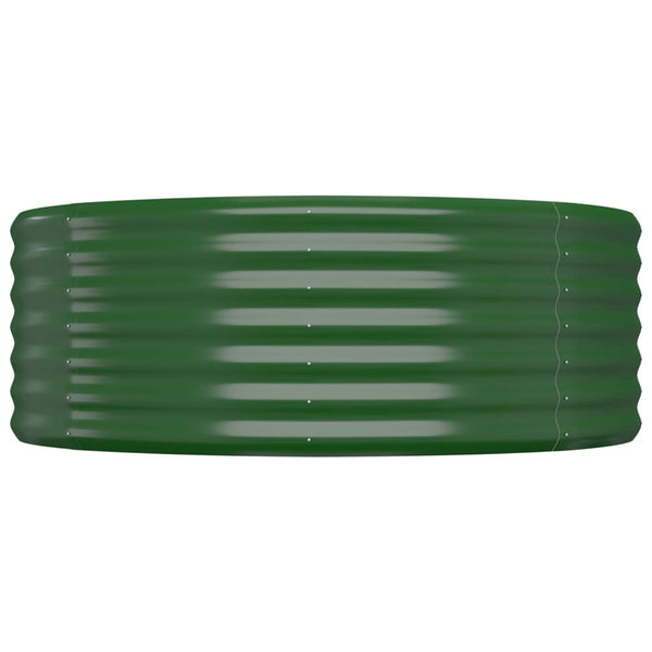 vidaXL Raised Garden Bed Galvanized Steel 396x100x36 cm Green