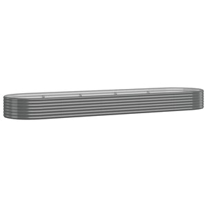 vidaXL Raised Garden Bed Galvanized Steel 396x100x36 cm Grey