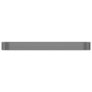 vidaXL Raised Garden Bed Galvanized Steel 396x100x36 cm Grey