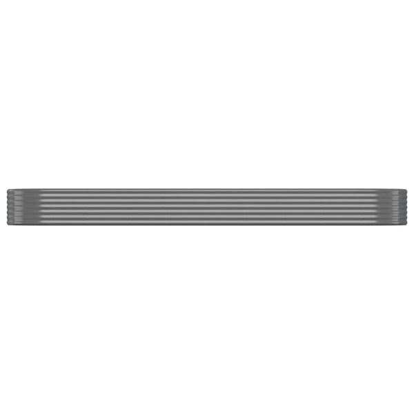 vidaXL Raised Garden Bed Galvanized Steel 396x100x36 cm Grey