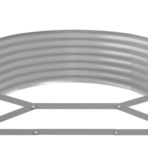vidaXL Raised Garden Bed Galvanized Steel 396x100x36 cm Grey