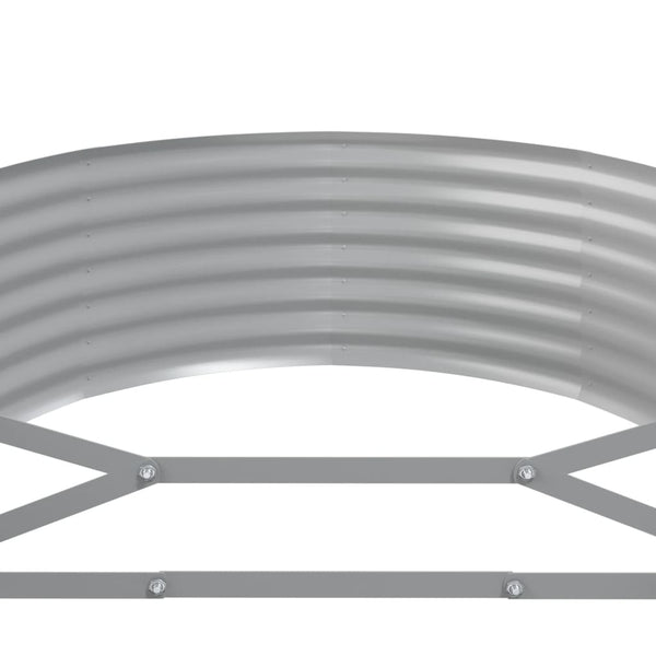 vidaXL Raised Garden Bed Galvanized Steel 396x100x36 cm Grey