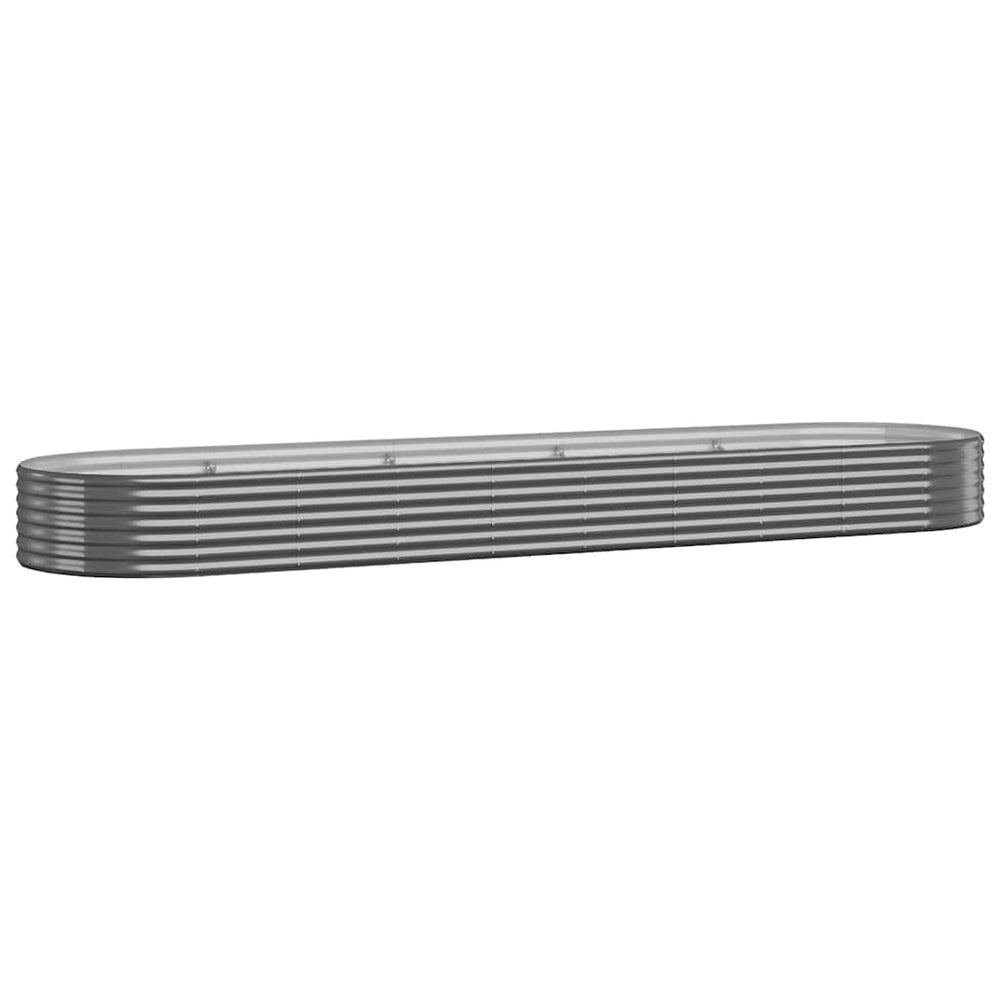 vidaXL Raised Garden Bed Galvanized Steel 396x100x36 cm Anthracite