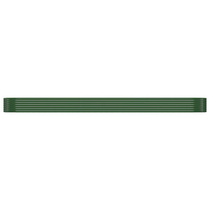 vidaXL Raised Garden Bed Galvanized Steel 507x100x36 cm Green
