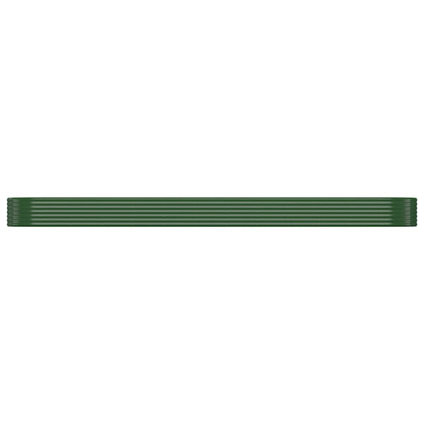 vidaXL Raised Garden Bed Galvanized Steel 507x100x36 cm Green