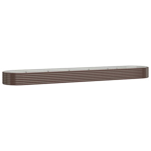 vidaXL Raised Garden Bed Galvanized Steel 507x100x36 cm Brown