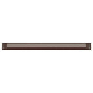 vidaXL Raised Garden Bed Galvanized Steel 507x100x36 cm Brown