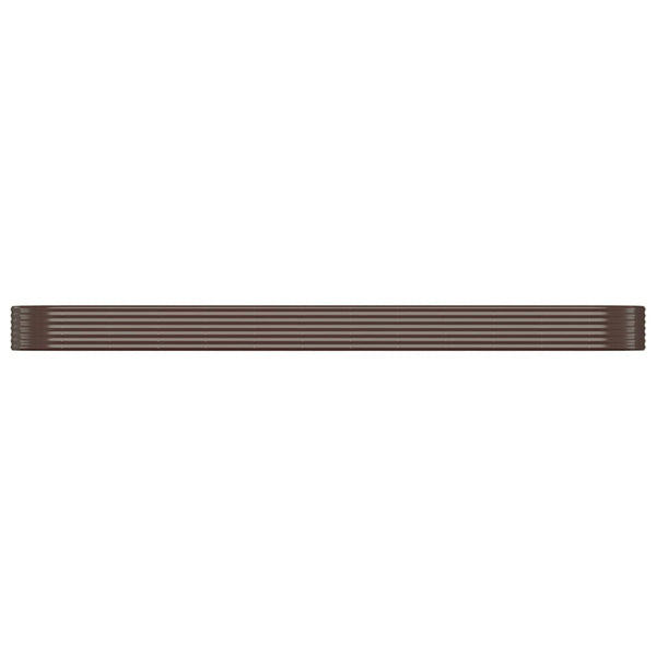 vidaXL Raised Garden Bed Galvanized Steel 507x100x36 cm Brown
