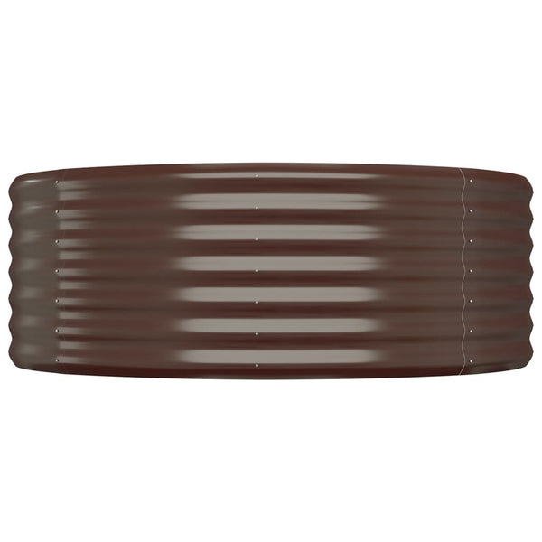 vidaXL Raised Garden Bed Galvanized Steel 507x100x36 cm Brown
